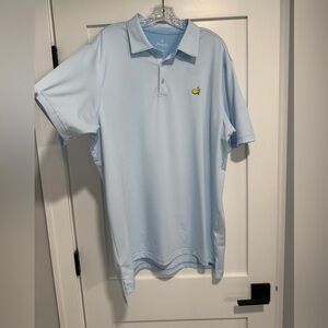 Masters Tech Light Blue/White Polo Shirt, Size XL
